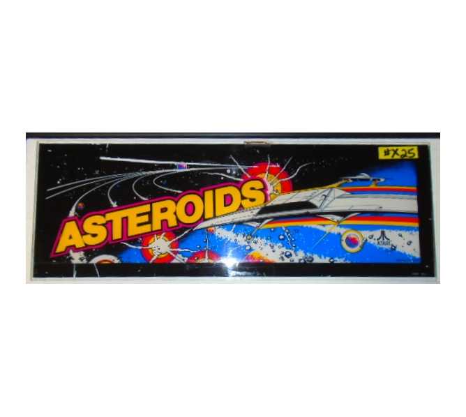 ASTEROIDS Arcade Machine Game Overhead Header Marquee PLEXIGLASS #X25  