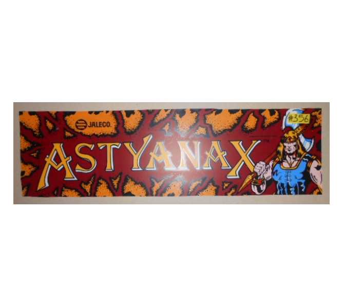 THE ASTYANAX Arcade Machine Game FLEXIBLE Overhead Marquee Header #356 for sale by JAELCO  