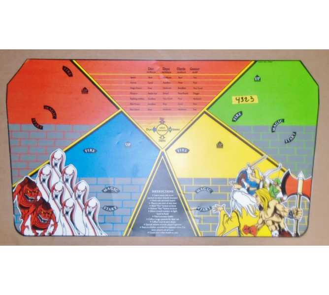 ATARI GAUNTLET II Arcade Machine Game Original Control Panel Overlay #4323 for sale  