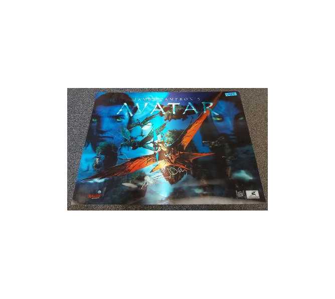 AVATAR Limited Edition 3D Pinball Machine Game Translite Backbox Artwork signed by Stern & Borg #5469