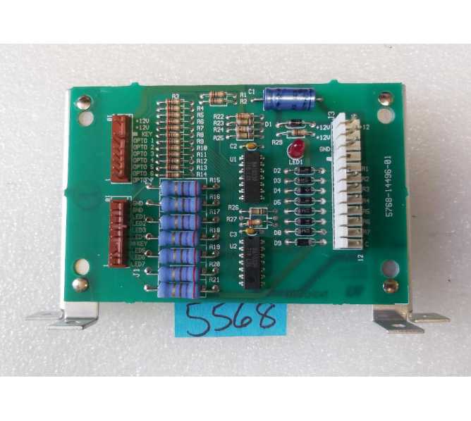BALLY WILLIAMS Pinball OPTO SWITCH 7 Board & Bracket Assy #A-15595 (5568)  