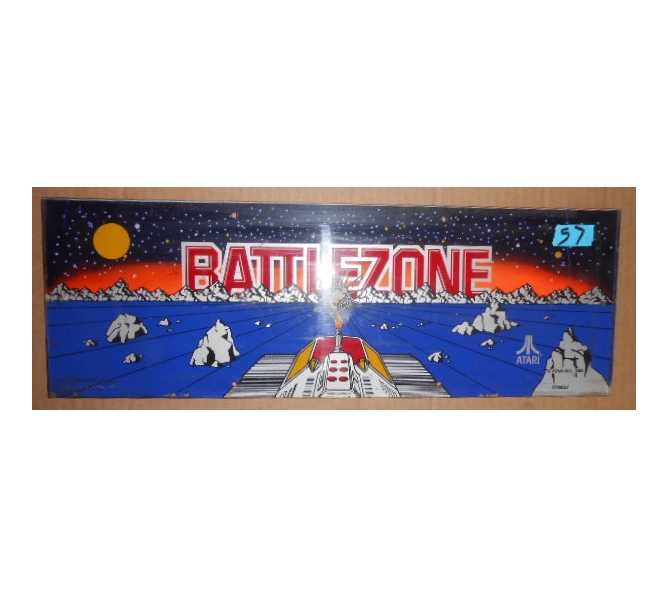 BATTLEZONE Arcade Machine Game Overhead Marquee Header PLEXIGLASS for sale #57  