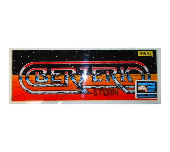 BERZERK Arcade Machine Game Overhead Header PLEXIGLASS for sale #W51  