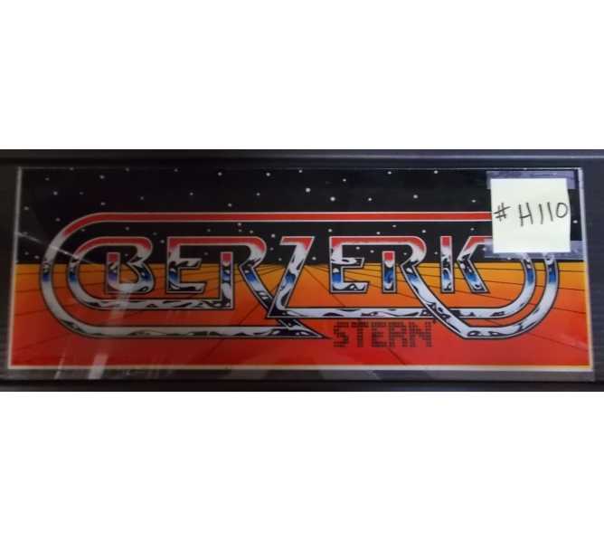 BERZERK Arcade Machine Game Overhead Header for sale #H110 by STERN 