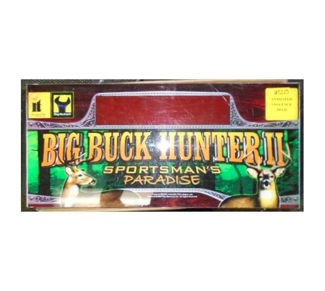 BIG BUCK HUNTER II Arcade Machine Game Overhead Header Marquee PLEXIGLASS for sale #320  
