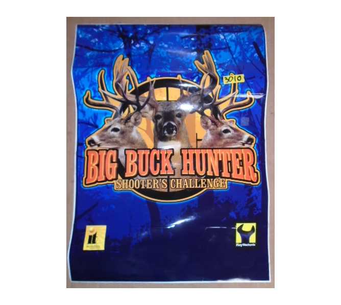 BIG BUCK HUNTER SHOOTER'S CHALLENGE Arcade Machine Game CABINET ARTWORK DECAL #3010 for sale  