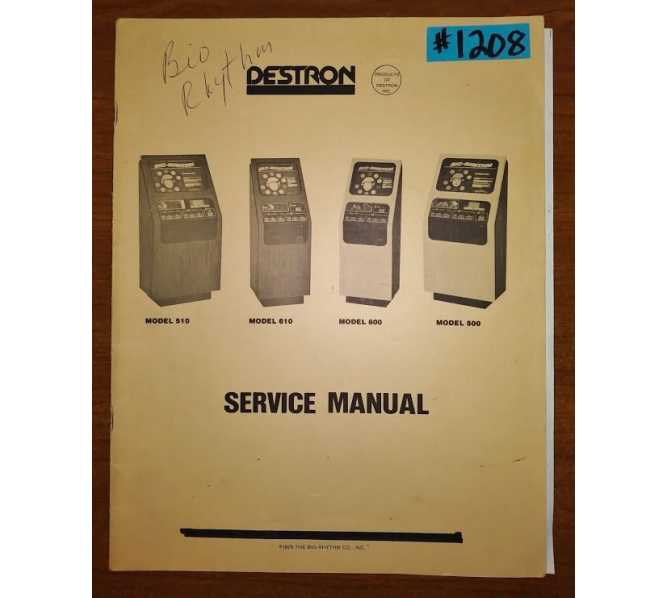BIO RHYTHM Arcade Machine Game SERVICE MANUAL #1208 for sale  