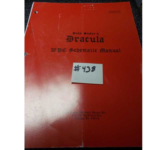 BRAM STOKER'S DRACULA Pinball Machine Game WPC Schematic Manual #438 for sale - WILLIAMS 