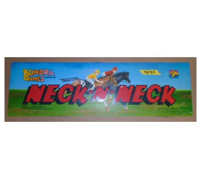 BUNDRA NECK-N-NECK Arcade Game Machine FLEXIBLE HEADER #4045 for sale  