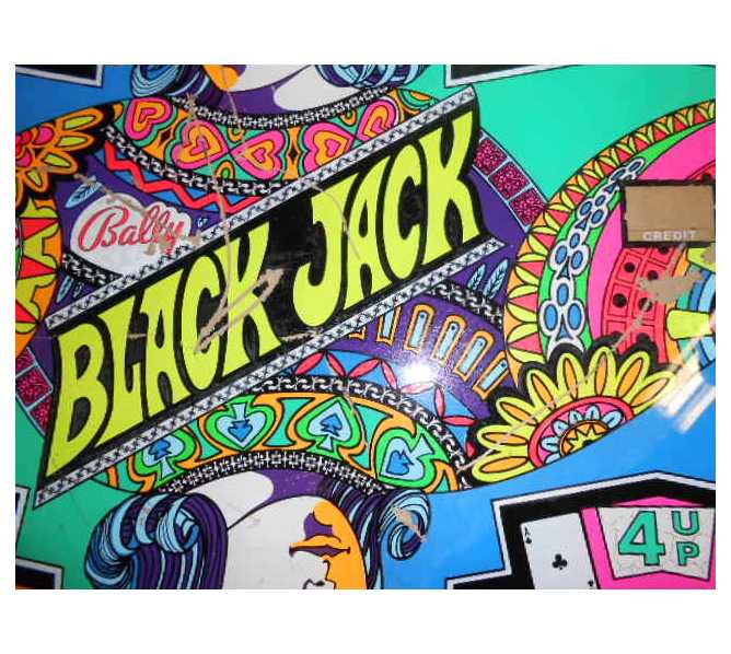 BLACK JACK Pinball Machine Game Backglass Backbox Artwork