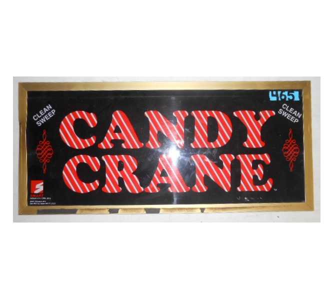 CANDY CRANE Arcade Machine Game Overhead Marquee PLEXIGLASS Header for sale #465  