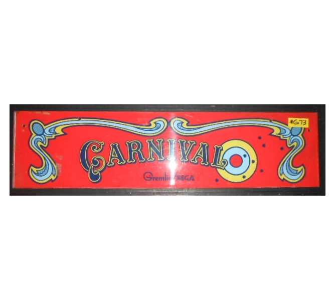 CARNIVAL Arcade Machine Game Overhead Header PLEXIGLASS for sale #G73 by GREMLIN/SEGA  