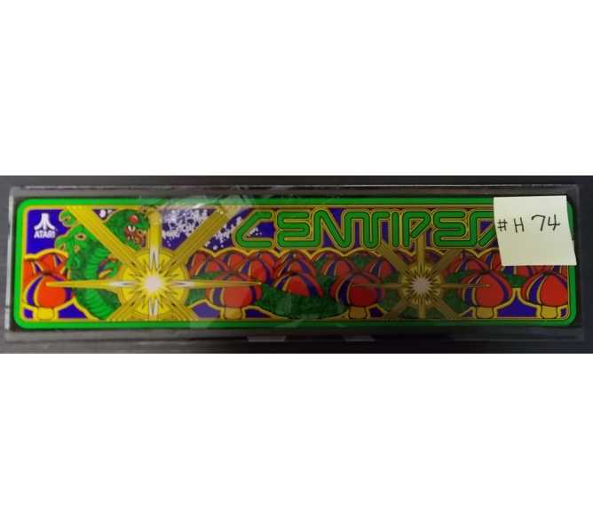 ATARI CENTIPEDE Arcade Game GLASS Overhead Header Marquee #H74 