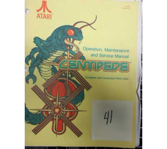 CENTIPEDE Arcade Machine Game Operation, Maintenance & Service Manual #41 for sale - ATARI 