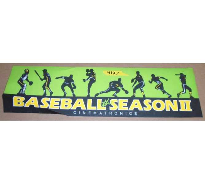 CINEMATRONICS BASEBALL THE SEASON II Arcade Game Machine FLEXIBLE HEADER #4127 for sale 