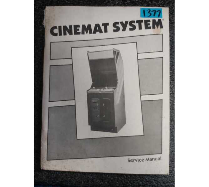 CINEMATRONICS CINEMAT SYSTEM Arcade Machine Game Service Manual #1377 for sale