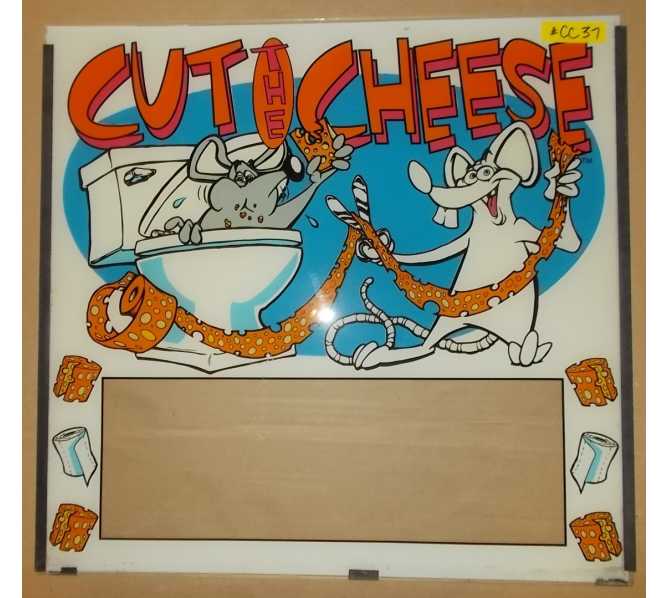 CUT THE CHEESE Arcade Machine Game GLASS Marquee Graphic Artwork for sale #CC37 by SEGA 