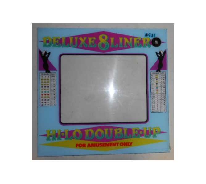DELUXE 8 LINER Arcade Machine Game Monitor Bezel Artwork Graphic PLEXIGLASS #431 for sale 
