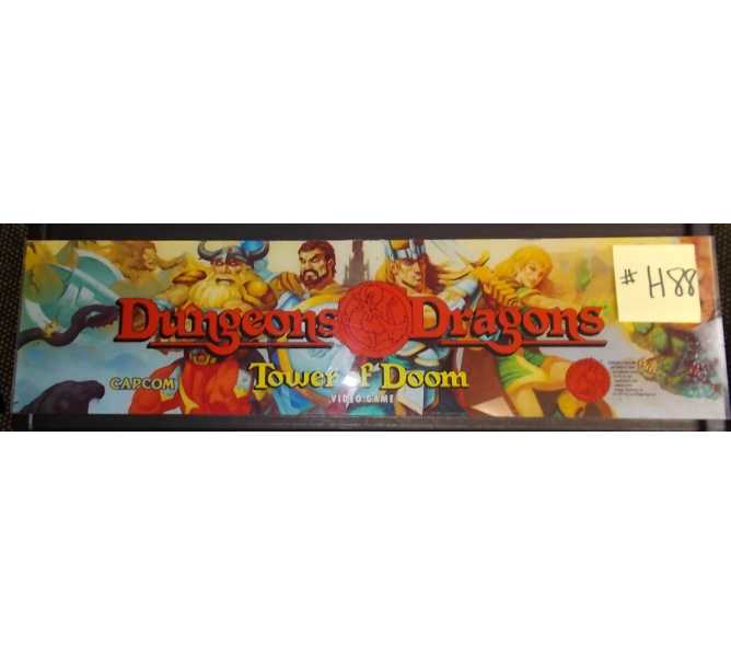 DUNGEONS & DRAGONS TOWER OF DOOM Arcade Machine Game Overhead Marquee Header for sale #H88 by CAPCOM 