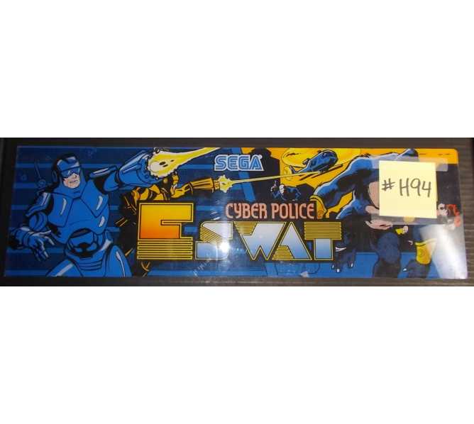 ESWAT CYBER POLICE Arcade Machine Game Overhead Marquee Header for sale #H94 by SEGA  