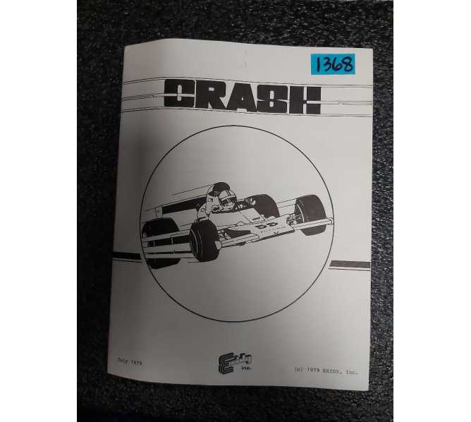 EXIDY CRASH Arcade Machine Manual #1368 for sale
