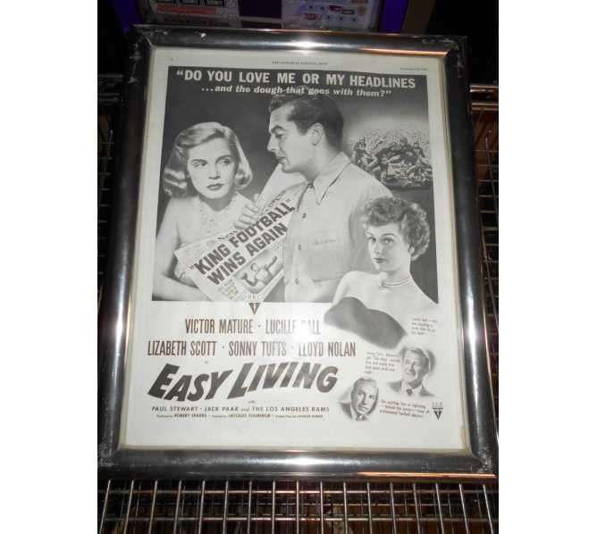 Easy Living 1949 Movie Promotional Framed Poster from Saturday Evening Post Art Print Wall Decor for sale - Victor Mature, Lucille Ball