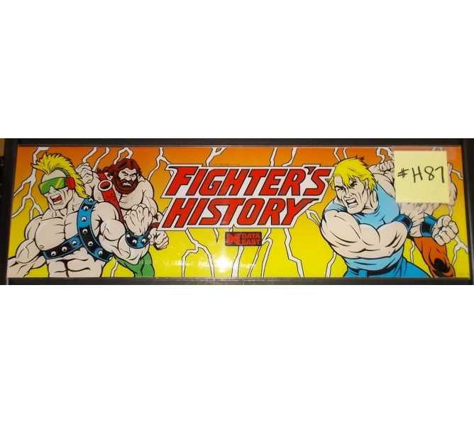 FIGHTER'S HISTORY Arcade Machine Game Overhead Marquee Header for sale by DATA EAST #H87 