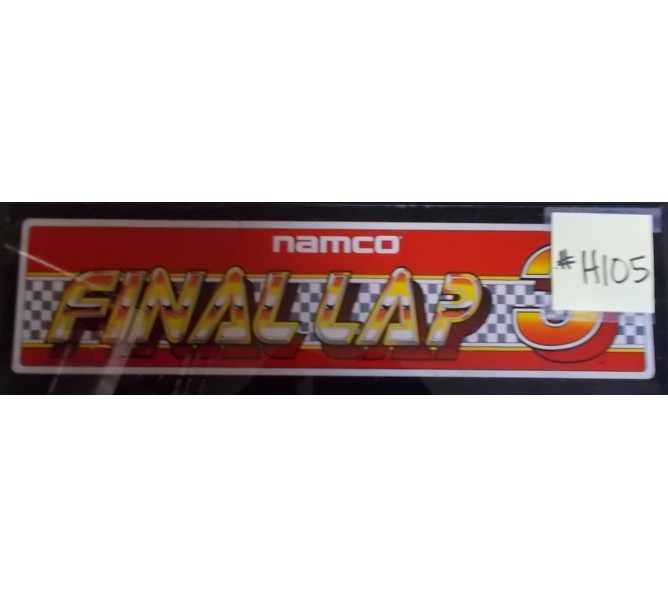 FINAL LAP 3 Arcade Machine Game Overhead Header Marquee #H105 for sale by NAMCO 