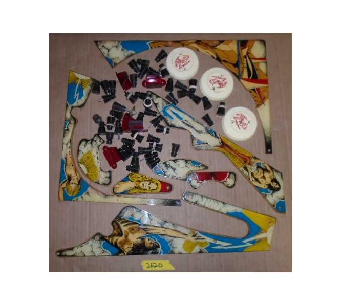 WILLIAMS FLASH Pinball Machine MISC. PLASTIC LOT #2620