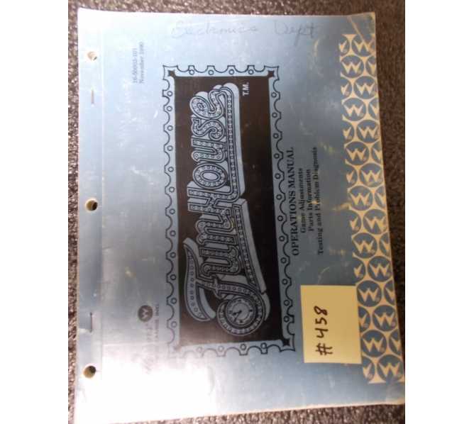 FUNHOUSE Pinball Machine Game Operation's Manual #458 for sale - WILLIAMS  