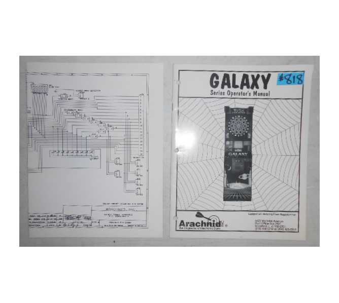 GALAXY SERIES DART Arcade Machine Game OPERATORS MANUAL & SCHEMATICS #818 for sale  