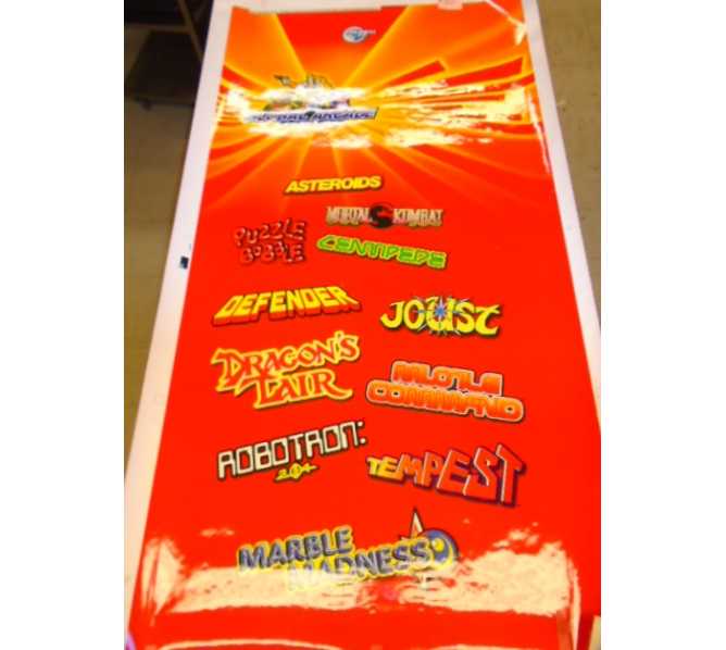 GLOBAL ARCADE CLASSICS Upright Arcade Game Machine Cabinet Artwork 2 piece Decal Set Left and Right #80 for sale 