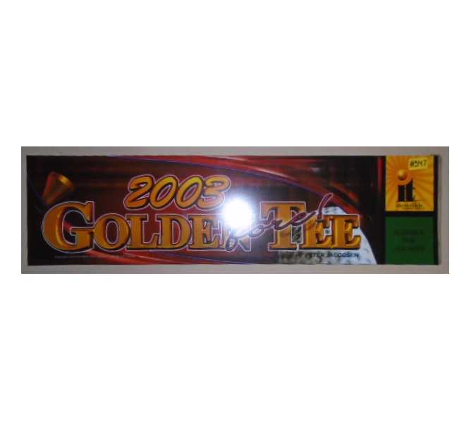 GOLDEN TEE 2003 Arcade Game Machine Vinyl HEADER #347 for sale by IT