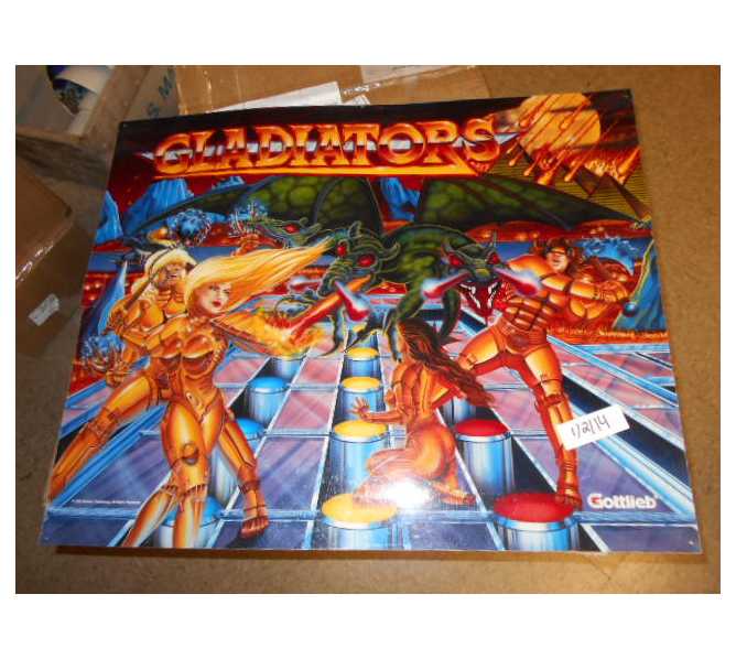 GLADIATORS Pinball Machine Game Translite Backbox Artwork