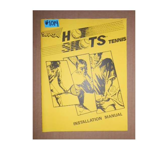 HOT SHOTS TENNIS Arcade Machine Game INSTALLATION MANUAL #1014 for sale  