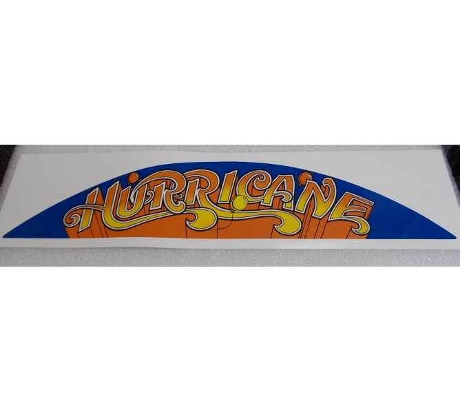 HURRICANE Pinball Machine Game Backbox Header Topper Decal