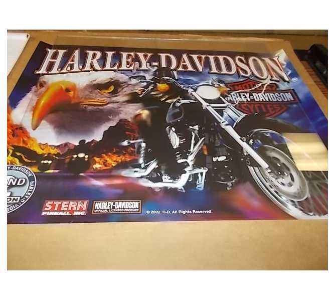 HARLEY DAVIDSON 2nd Edition Pinball Machine Game Translite Backbox Artwork