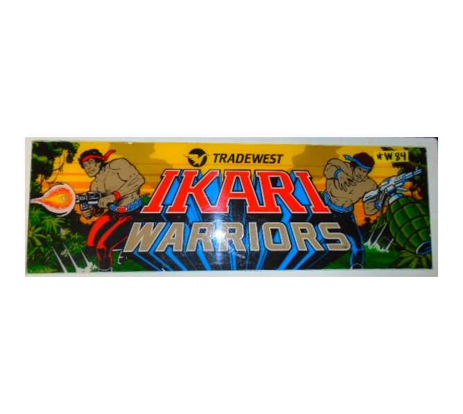 IKARI WARRIORS Arcade Machine Game Overhead Marquee PLEXIGLASS Header for sale #W84 