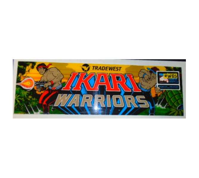 IKARI WARRIORS Arcade Machine Game Overhead Marquee PLEXIGLASS Header for sale #W85  