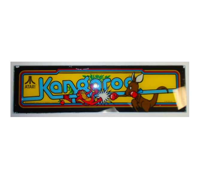 KANGAROO Arcade Machine Game Overhead Header GLASS for sale #B67 by ATARI 