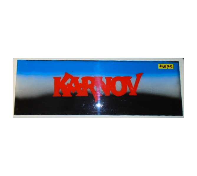 KARNOV Arcade Machine Game Overhead Header PLEXIGLASS for sale #W75
