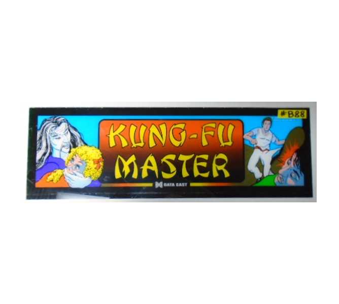 KUNG-FU MASTER Arcade Machine Game Overhead Header PLEXIGLASS for sale #B88 by DATA EAST - Great Wall Art Too!