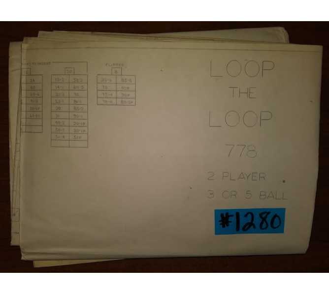 LOOP THE LOOP Pinball Machine Game SCHEMATICS #1280 for sale  