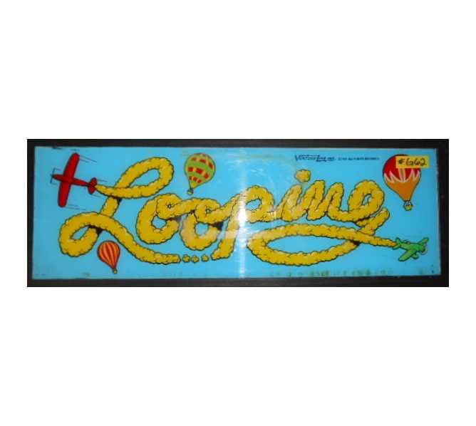 LOOPING Arcade Machine Game Overhead Header Marquee #G627 for sale by VENTURE LINE  