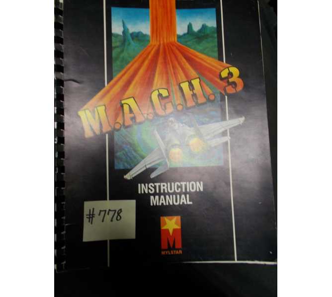 M.A.C.H. 3 Arcade Machine Game INSTRUCTION MANUAL with SCHEMATICS #778 for sale  