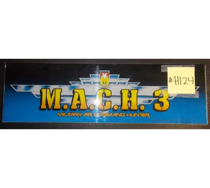 M.A.C.H. 3 MILITARY COMMAND HUNTER Arcade Machine Game Overhead Marquee Header for sale #H124 by MYLSTAR  