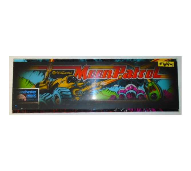 MOON PATROL Arcade Machine Game Overhead Marquee PLEXIGLASS Header for sale #W94  