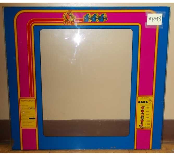 MS. PAC-MAN Arcade Machine Game Backglass Backbox Artwork - #PM3 