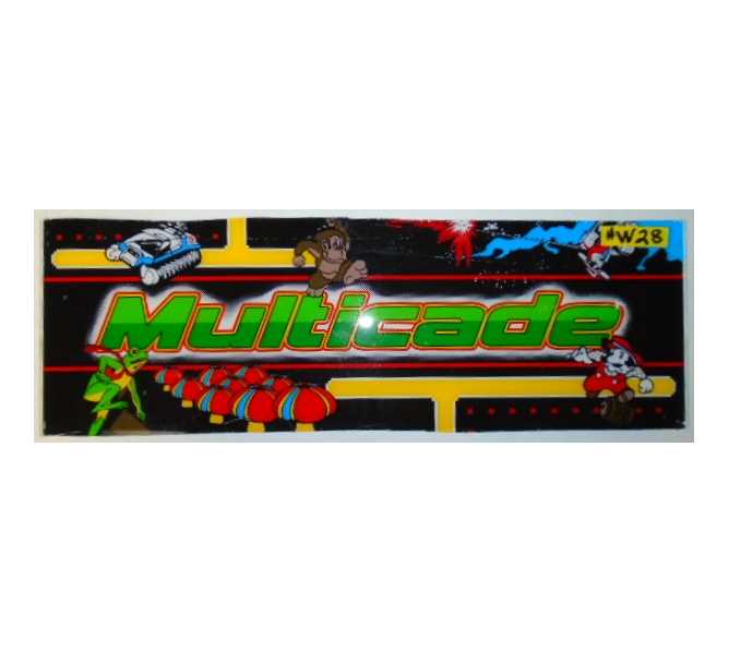MULTICADE Arcade Machine Game Overhead Header PLEXIGLASS for sale #W28 