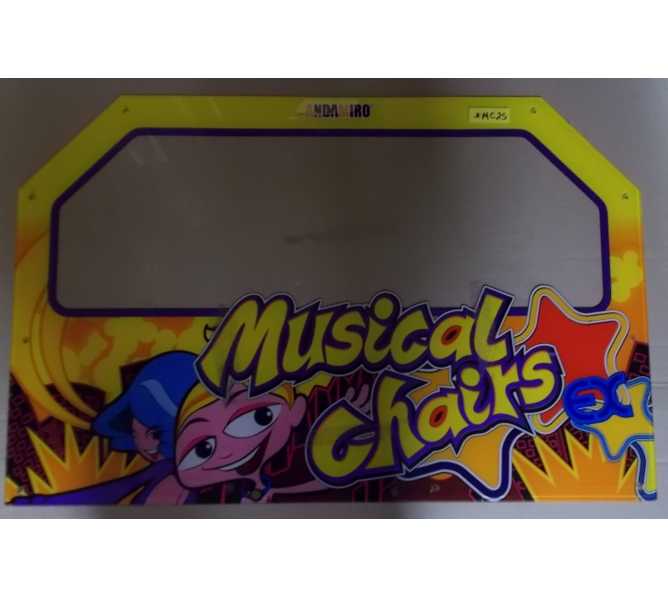 MUSICAL CHAIRS Arcade Machine Game Plexiglass Marquee Graphic Artwork for sale #MC25 by ANDAMIRO 